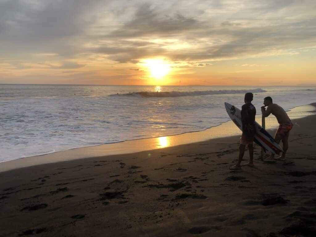 Sunset on a Pacific beach